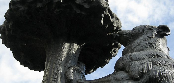 La escultura El oso y el madroño cumple 50 años ubicada en la Puerta del Sol de Madrid en 2017