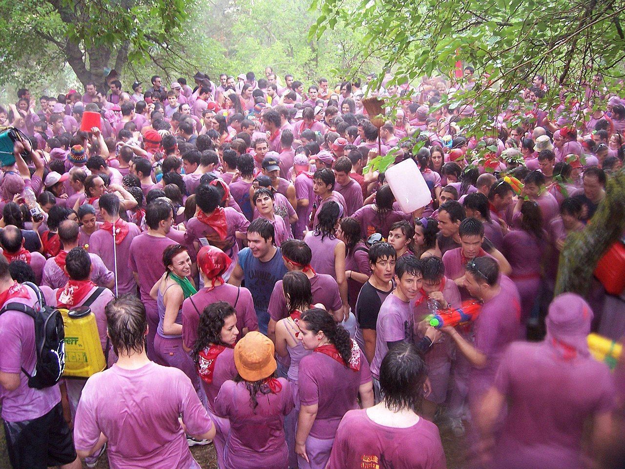 La Batalla del vino de Haro se realiza en los Riscos de Bilibio.