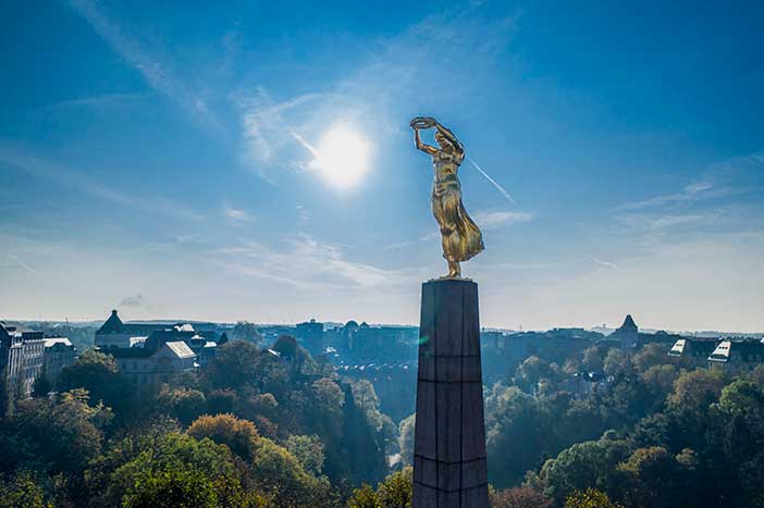 Gëlle Fra es uno de los símbolos de Luxemburgo